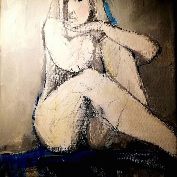Nude, Sitting II, 18 cm x 24 cm