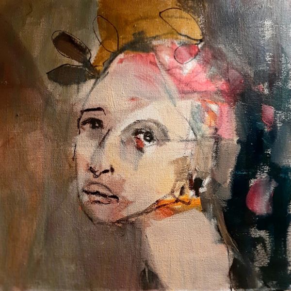 Woman's Face II, acrylic paints, 30 cm x 30 cm