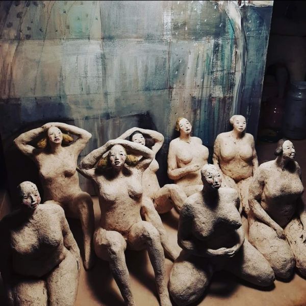 Nude Women, big Group, 16 - 18 cm tall
